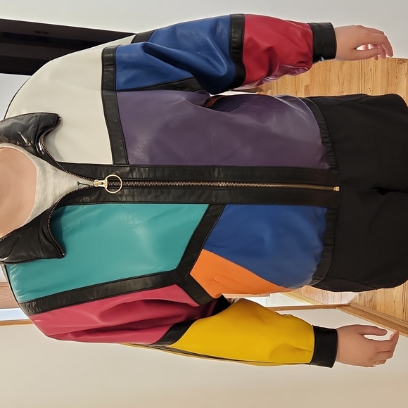 Multi-color leather jacket, size medium - Picture 5 of 8